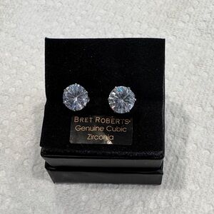 Silver Zirconia Stud Earrings